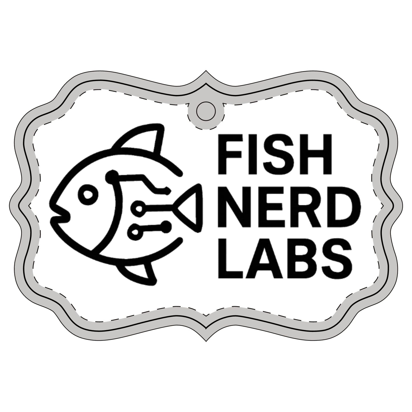 Fish Nerd Labs Acrylic Ornament — Techy Fish Logo Holiday Decoration